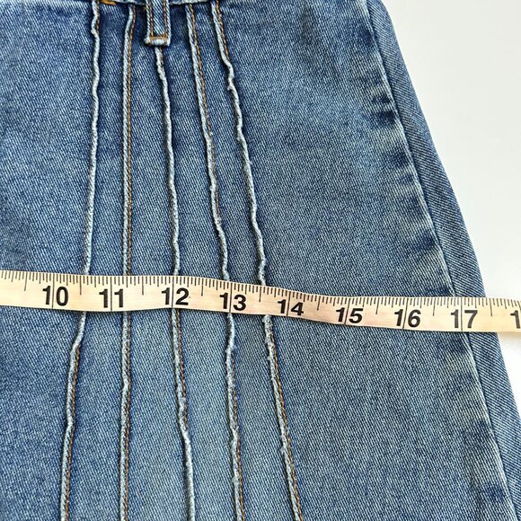 Vintage Denim Jean A Line Midi Skirt Women’s Size M High Waist Modest 90s Y2K - Picture 10 of 10